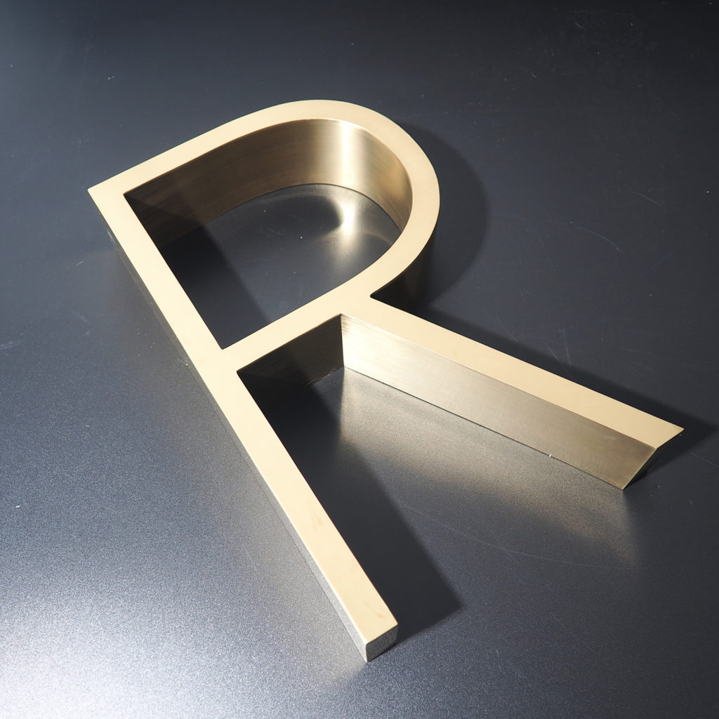 Fabricated Reverse Stainless Alloy Letters