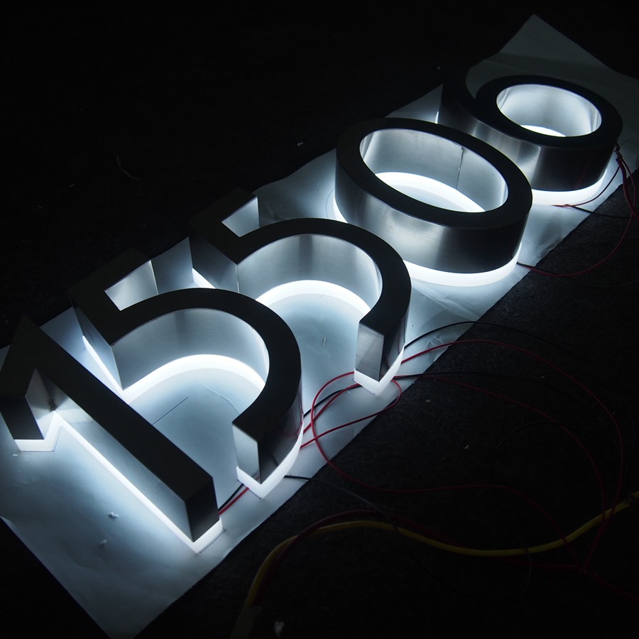 Custom lighting Number Signs