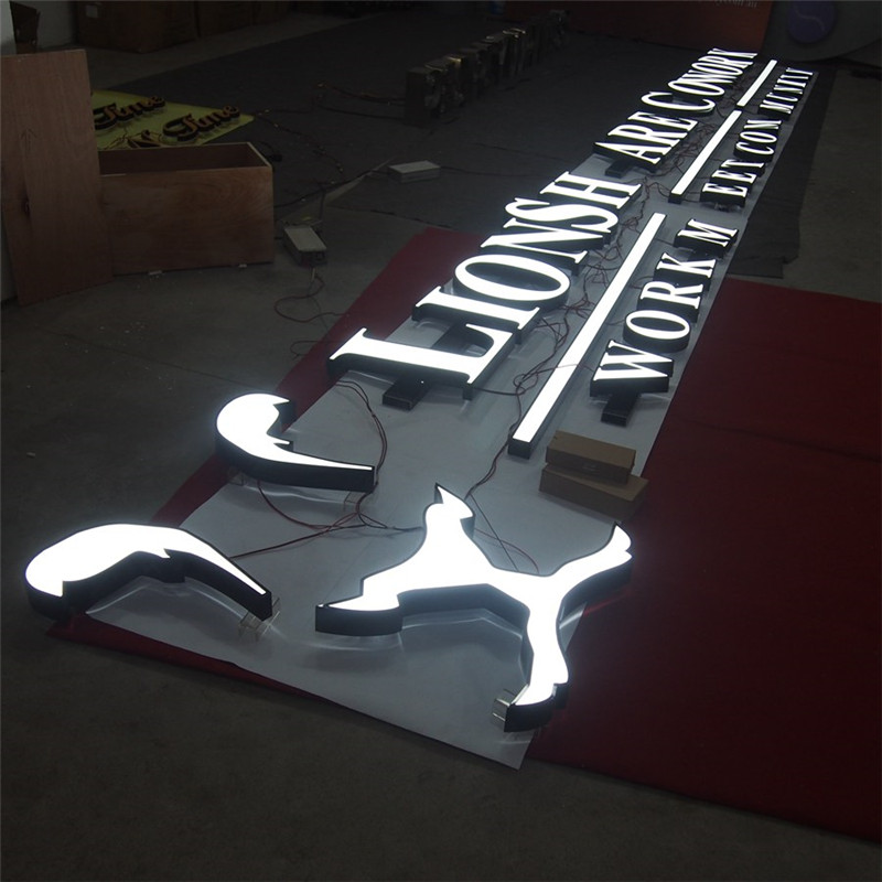 Face-Lit Fabricated Channel Letters with Trim