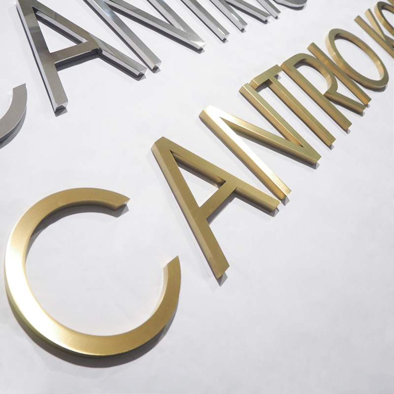 Fabricated Reverse Stainless Alloy Letters