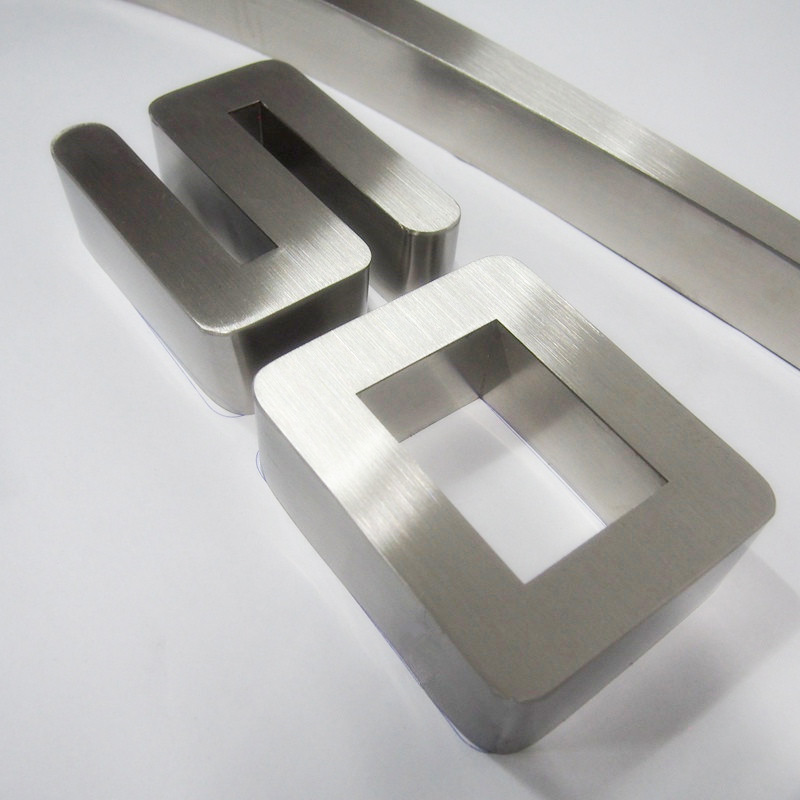 Fabricated Reverse Stainless Alloy Letters